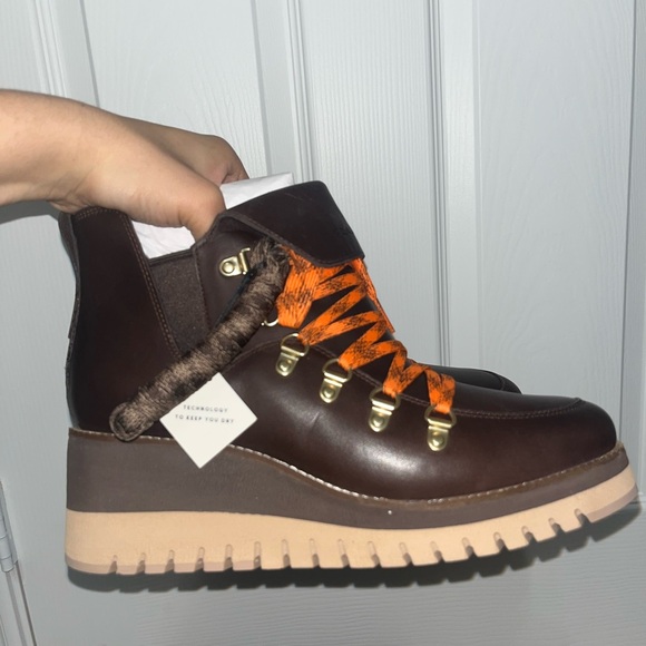 Cole Haan Waterproof Hiker Boots — Brown Leather — Women’s — With Box - Picture 12 of 13